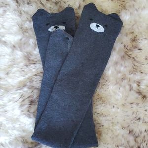 Gray bear sock tights